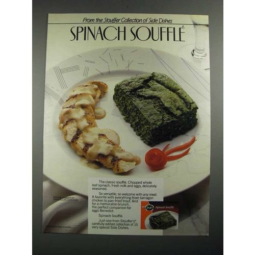 1987 Stouffer's Spinach Souffle Ad - From The Side Dishes