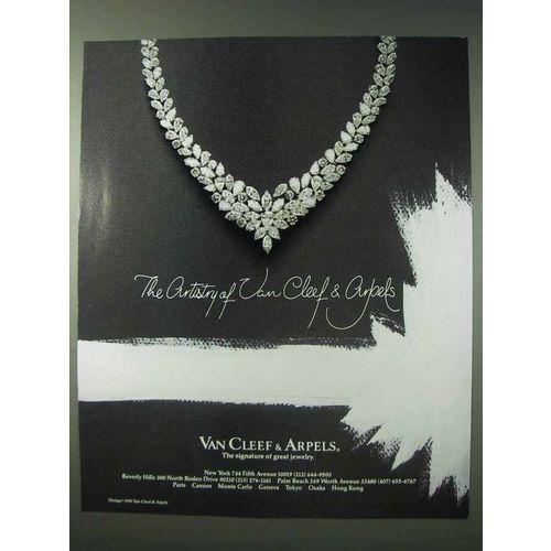 1990 Van Cleef & Arpels Jewelry Ad - Necklace