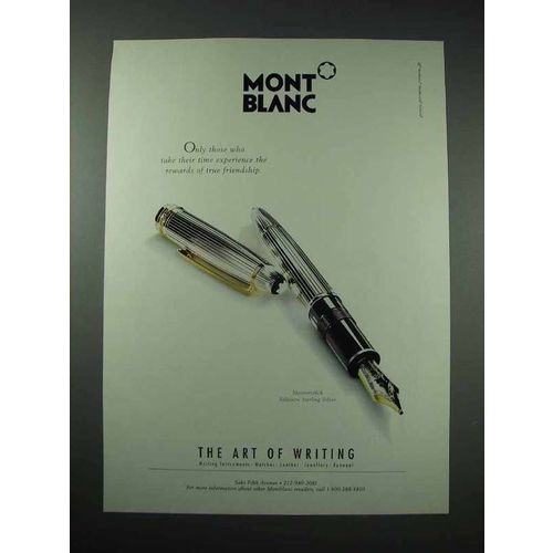 1998 Montblanc Meisterstuck Solitaire Silver Pen Ad