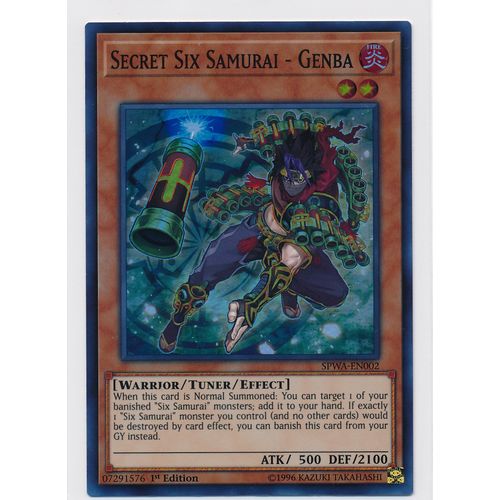YuGiOh Spirit Warriors SPWA-EN002 Secret Six Samurai - Genba 1st Edition