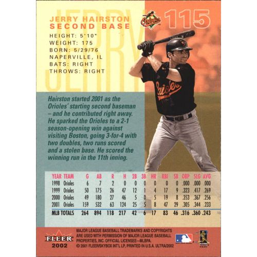 2002 Ultra Baseball Jerry Hairston #115