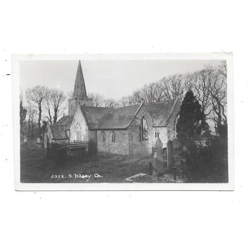 SUPERB REAL PHOTOGRAPHIC POSTCARD OF THE CHURCH ST. HILARY CORNWALL (3331)