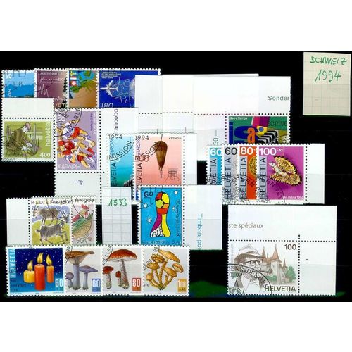 SCHWEIZ SWITZERLAND [1994] Jahr ex ( O/used ) [01] fast komplett, schön