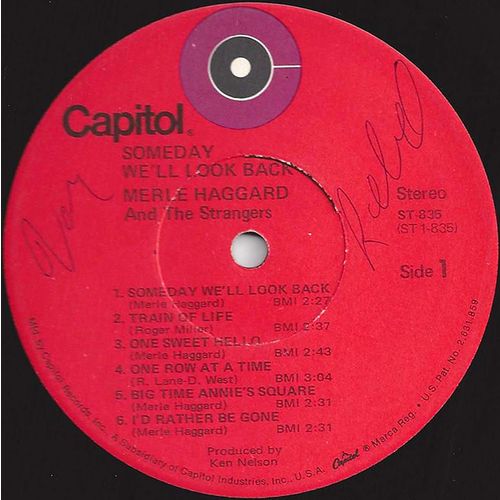 Capitol #ST-835 "Someday We'll Look Back" - Merle Haggard & The Strangers
