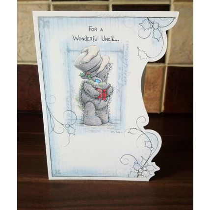 Me To You Christmas Cards - Wonderful Uncle - Glitter Card - 033