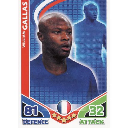 Match Attax World Cup 2010 William Gallas France