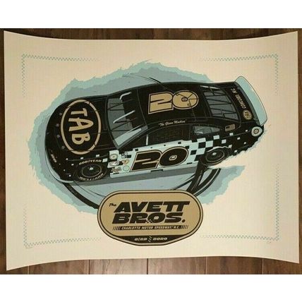 2020 AVETT BROTHERS CHARLOTTE MOTOR SPEEDWAY DRIVE IN NASCAR POSTER 8/29 #/60 SN