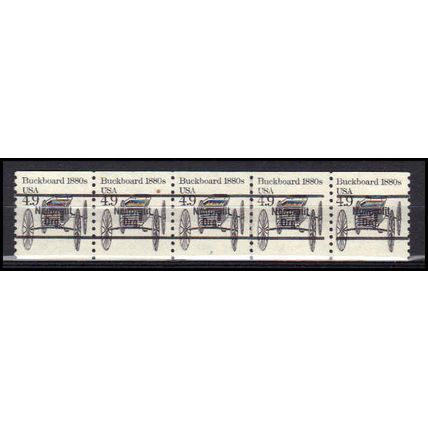 2124a 4.9c Buckboard Very Fine MNH Dry Gum PNC 2/5 Gap 1R X0565