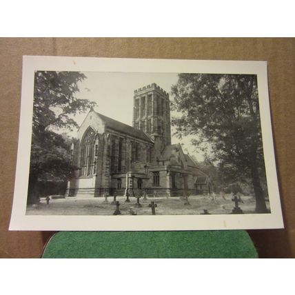 CHURCH OF THE HOLY ANGELS, HOAR CROSS, STAFFORDSHIRE .unused postcard blank back