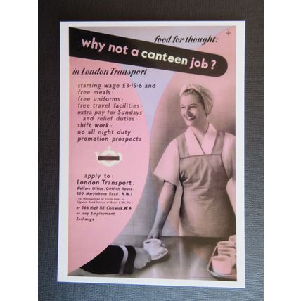 Food for Thought, London Transport Museum LTM 713 Postcard