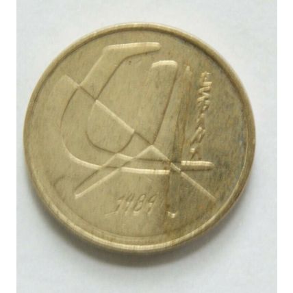 1989 Spanish 5 peseta coin