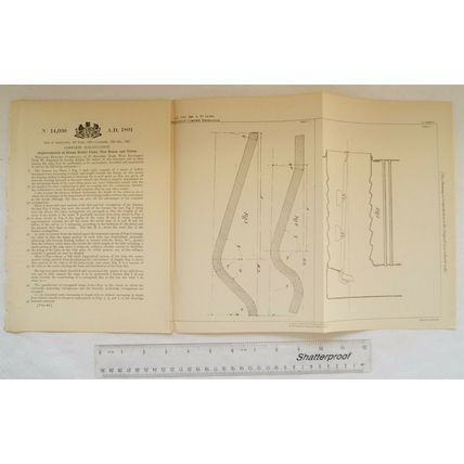 1891 Patent No. 14,936 steam boiler flues, Wm. Corrigall, West Kensington Park