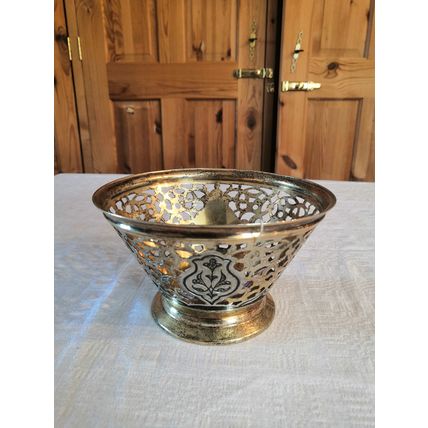 Antique, Soviet/Russian, Niello, Gold Plated 875 Solid Silver Kubachi Sweet Bowl