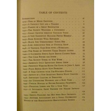 TWENTY-FIVE 25 HISTORIC YEARS MASSACHUSETTS HORTICULTURAL SOCIETY 1929-1954 RARE