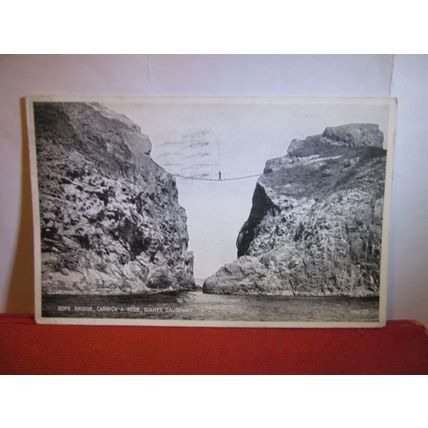 ROPE BRIDGE, THE GIANTS CAUSEWAY, CO. ANTRIM, N.IRELAND used postcard 1936 pm =