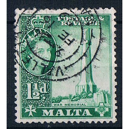 Malta 1956 SG269 ma7 Second World War Memorial 1 1/2d Used Stamp