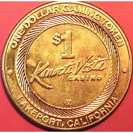 Konocti Vista. $1 Casino Token. Lakeport, CA. P40.