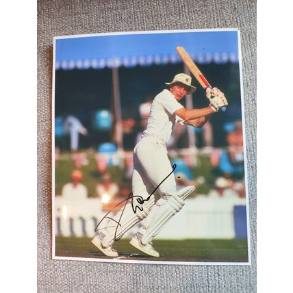 Signed, 8"x10" Photo, David Gower OBE (Cricketer, England Captain) + AFTAL COA