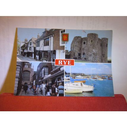 multiview, RYE, EAST SUSSEX used postcard 1980s pm =