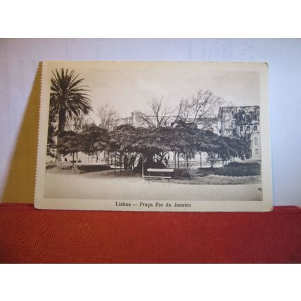 PRACA RIO DE JANEIRO, LISBOA, PORTUGAL unused vintage postcard LISBON =