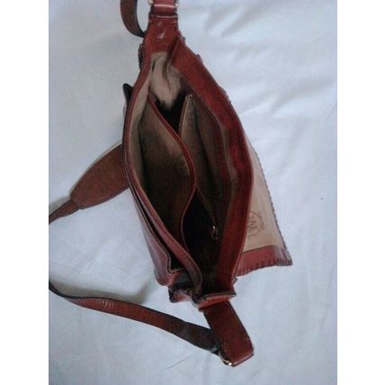 Massimo Dutti Brown Leather Cross Body Shoulder Womens Handbag