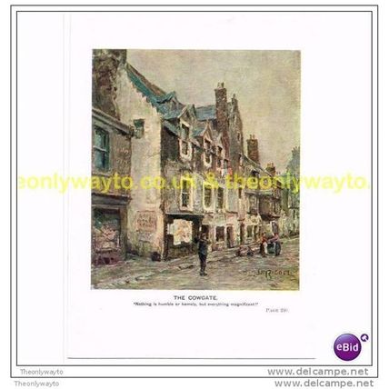 COWGATE, EDINBURGH, SCOTLAND, c1929, Book Illustration