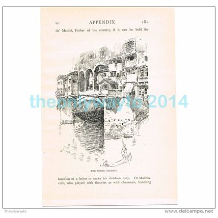 PONTE VECCHIO (1), FLORENCE, ITALY, BOOK ILLUSTRATION/PRINT, 1904