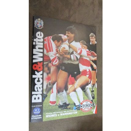 1991 Rugby Football League Programme - Widnes v Warrington