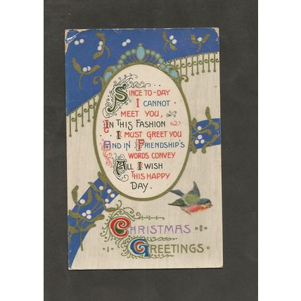 Genealogy Postcard Miss M Ross 97 St Margarets Rd Legrams Lane Bradford Yorks