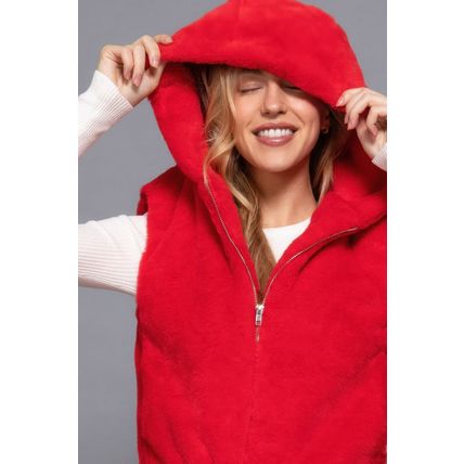 Hoodie Faux Fur Vest