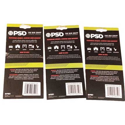 PSD The Big Sniff Hanging Car Air Freshener Cherry Scented Eagle 3 Pack NEW!