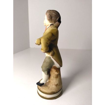 Ardco Dallas Colonial Boy Porcelain Figurine C-2109X Farmhouse Decor VTG Japan