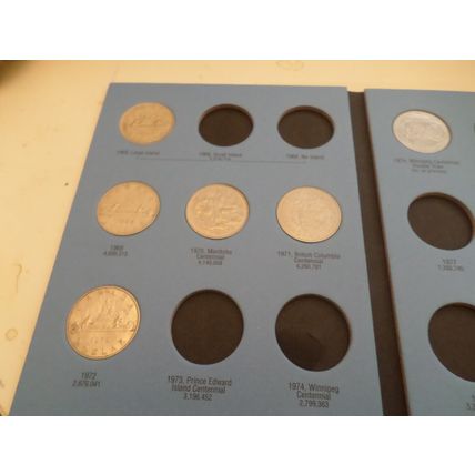 Whitman coin folder- Canada - Dollar - 1968/1984 - with 12 coins - NOT COMPLETE