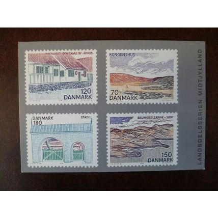 Denmark 1978 Landsdelsserien Midtjylland mint Maxi Card stamps buildings