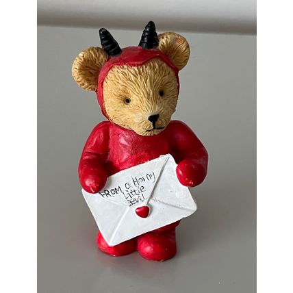 BEAR MINIATURE - HORNY LITTLE DEVIL