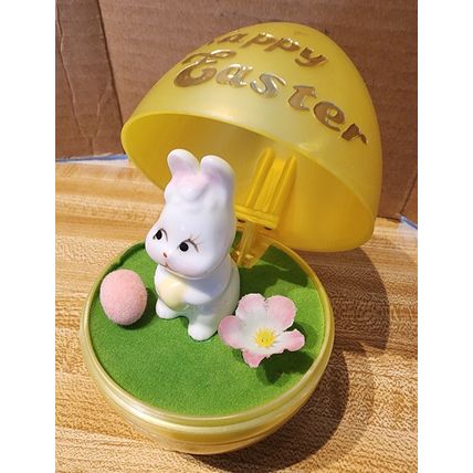 3 Easter Eggs 1 Decorative 1 Ceramic Candle 1 Plastic Battery Operated Broken