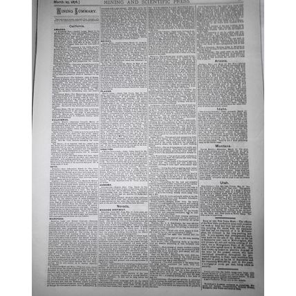 Mining and Scientific Press, March 25, 1876. Glacial Epoch; Aluminum Uses; etc