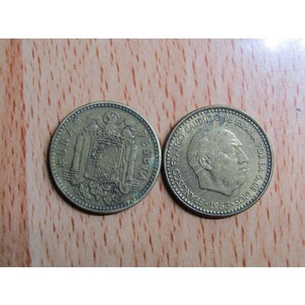 Spain 1964 Franco 1963-1964* 1 Peseta Coin