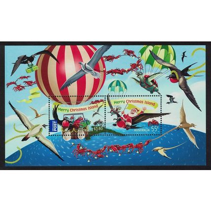 Australia Birds Crabs Merry Christmas Island MS 2013 MNH