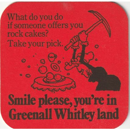 BEER MAT - GREENALL WHITLEY BREWERY - SMILE PLEASE - (Cat No 266) - (1973)