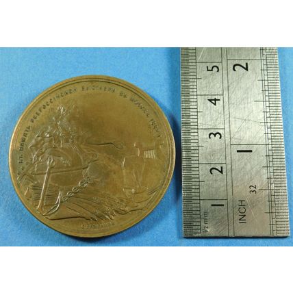 Antique 1882 All Russian Exhibition Moscow Commemorative Bronze Medallion