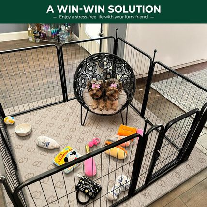 FXW Rollick Dog Playpen for Yard, RV Camping, 24 Inch 8 Panels for Puppy and Sma