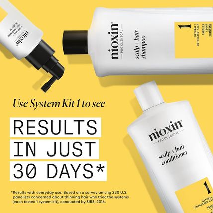 Nioxin System 1 Scalp + Hair Thickening Shampoo | for Natural Hair with Light Th