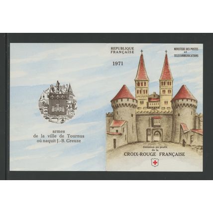 France B452a, 1971 Red Cross, Gutter Between, VF, MNH, (FR330)