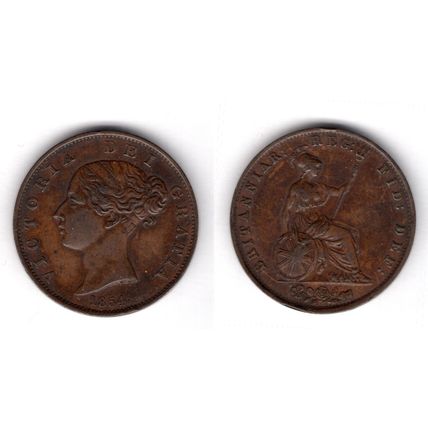 Great Britain. Victoria. Halfpenny 1854. dy16748