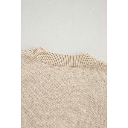 Parchment Floral Crochet Chunky Knit Sweater