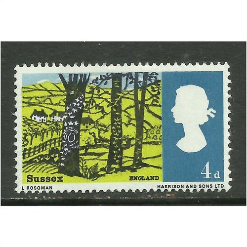 GB 1966 QE2 4d Landscapes Sussex MM SG 689.(T204 )