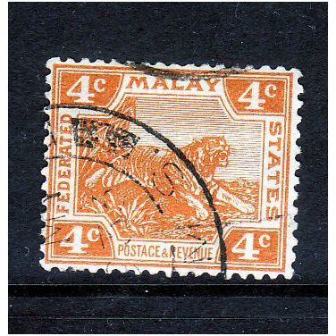 MALAYSIA 1926 SG60 4c ORANGE FINE USED