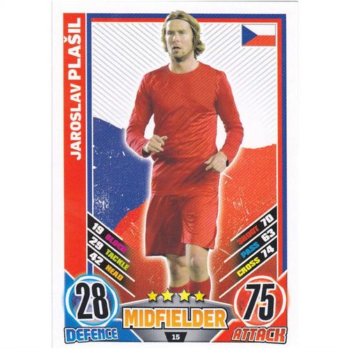 Match Attax Euro Base Card Czech Republic Jaroslav Plasil