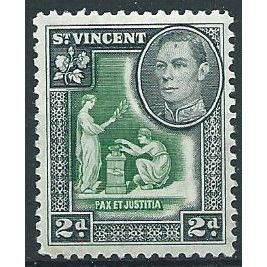St Vincent 1938 SG152 2d Green & Black Mounted Mint .. ..